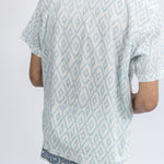 Diamond Garden Men's Shirt in Blue - Indika