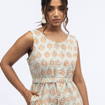 Floral Reflections Jumpsuit In Green - Indika