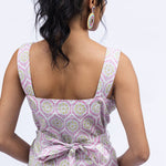 Floral Reflections Jumpsuit In Pink - Indika