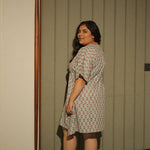 Here She Blossoms Kaftan In Green - Indika