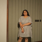 Here She Blossoms Kaftan In Green - Indika