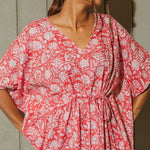 Here She Blossoms Kaftan In Pink - Indika