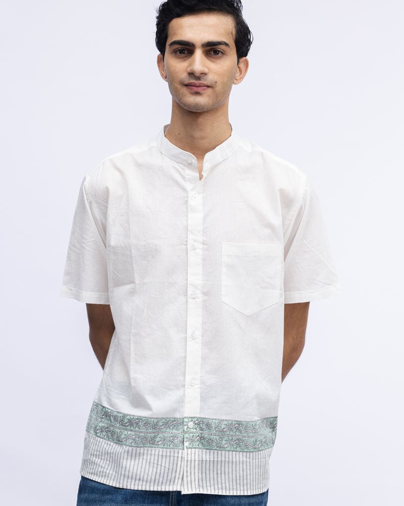Jailhouse Flower Men's Shirt In Grey - Indika