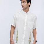 Manicured Gardens Men's Shirt In Yellow - Indika