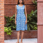 Marigold Whispers In Blue Dress - Indika