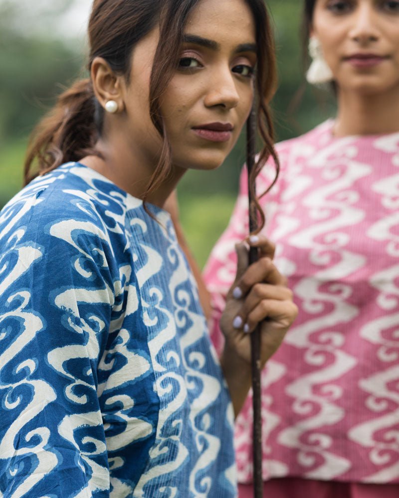 Meadering Streams In Blue Co-ord Set - Indika