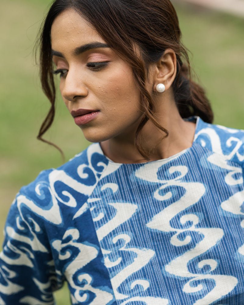 Meadering Streams In Blue Co-ord Set - Indika