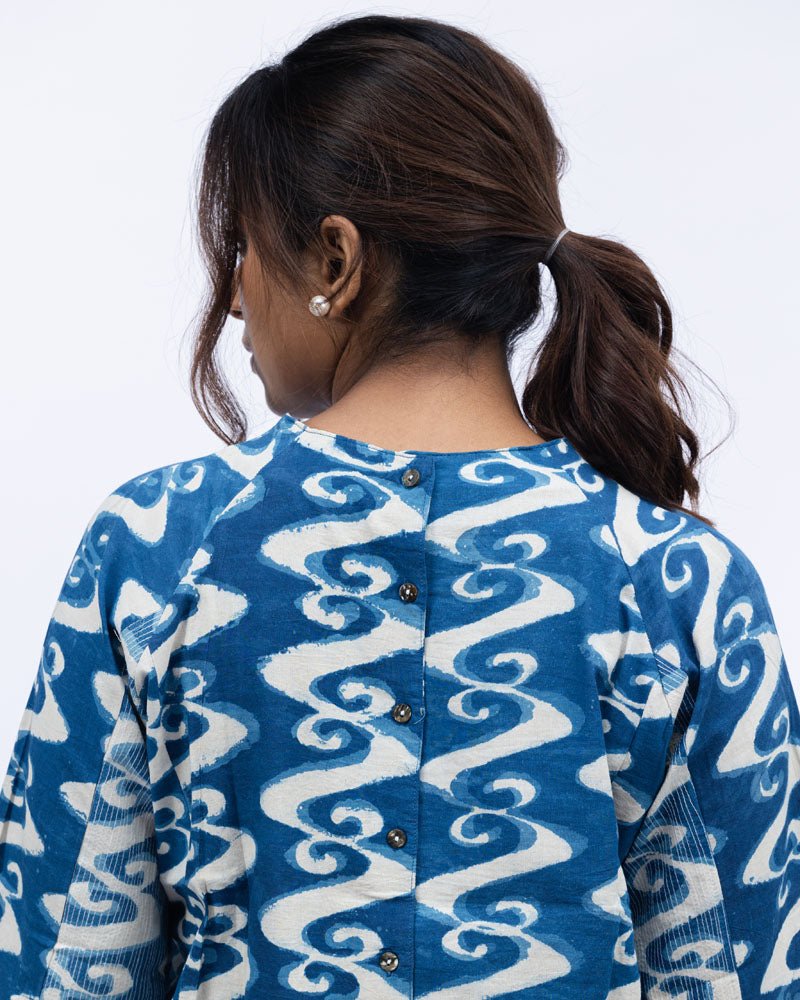 Meadering Streams In Blue Co-ord Set - Indika