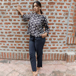 Meandering Streams In Black Co-ord Set - Indika