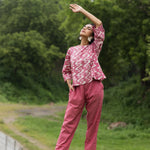 Meandering Streams In Pink Co-ord Set - Indika