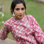 Meandering Streams In Pink Co-ord Set - Indika