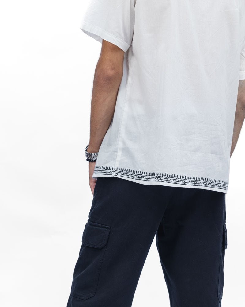 On The Fence Men's Shirt In Black - Indika