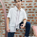 On The Fence Men's Shirt In Brown - Indika