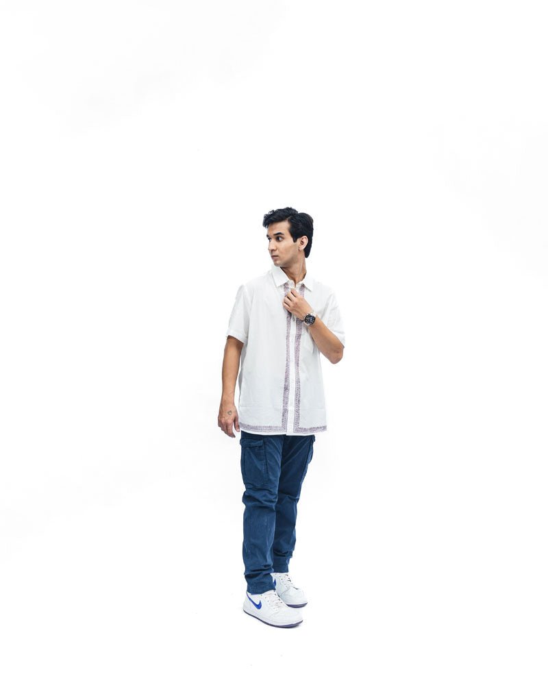 On The Fence Men's Shirt In Brown - Indika