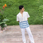 The Horizon Men's Shirt In Blue - Indika