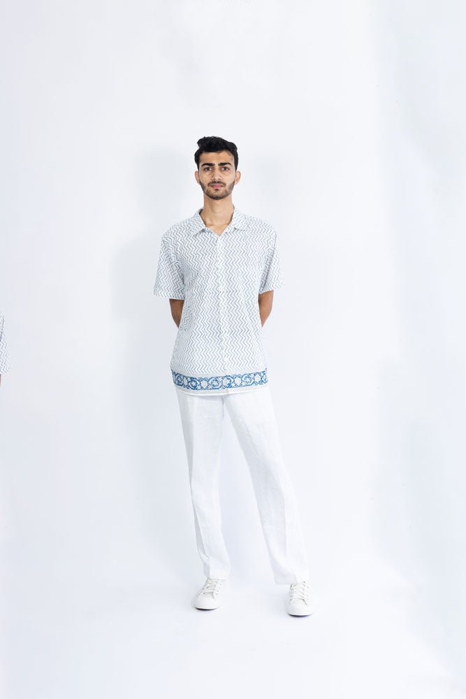 The Valley in Blue Men's Shirt - Indika