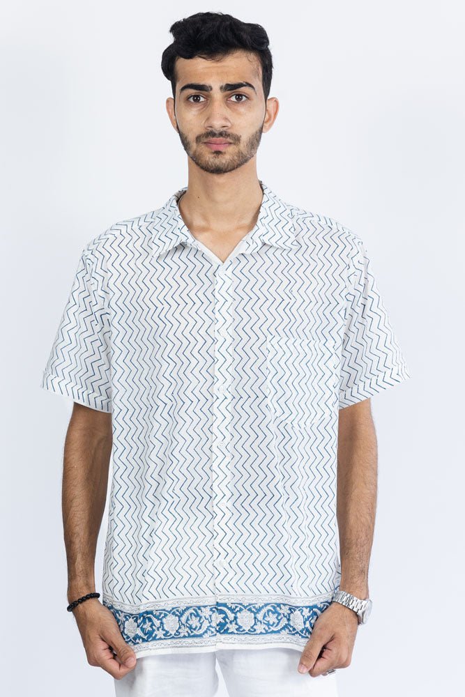 The Valley in Blue Men's Shirt - Indika