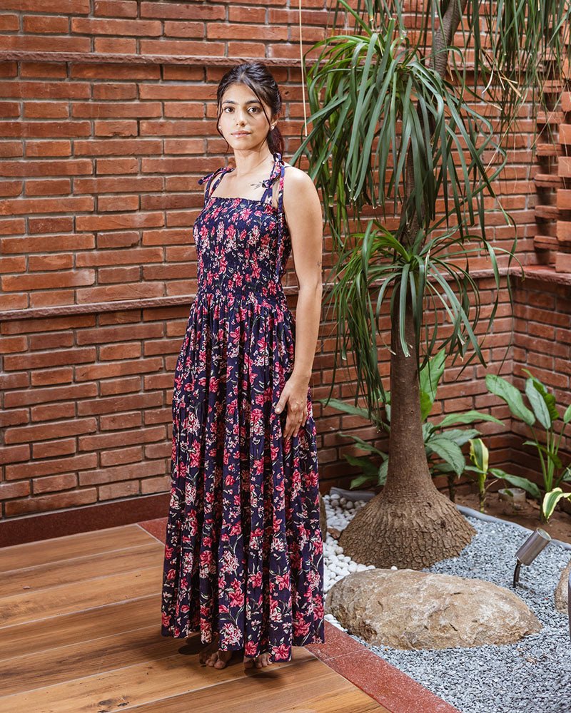 The Whimisical Garden Smocked Dress - Indika